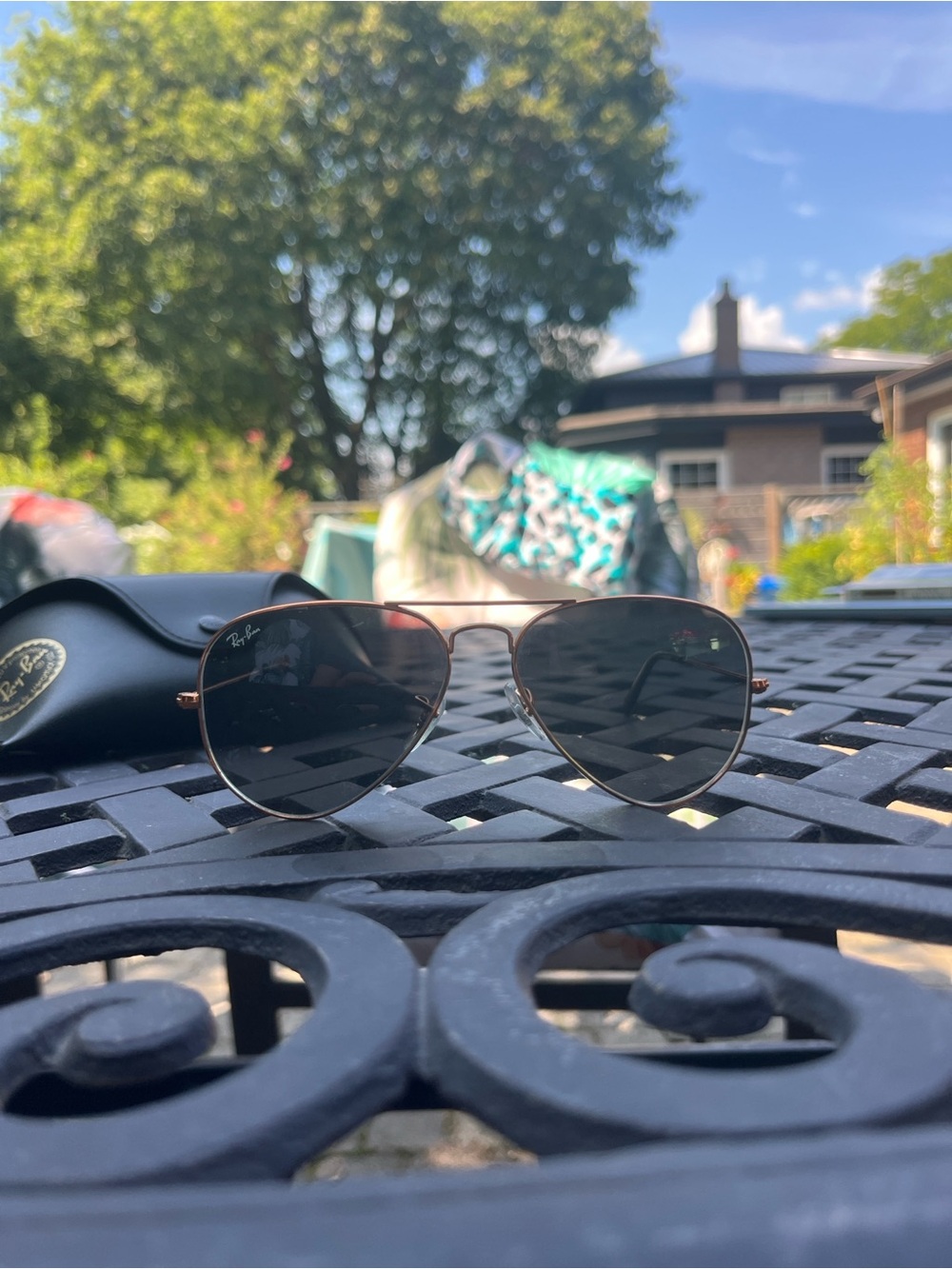 Ray-Ban Aviator Bronze Frame Brown Sunglasses